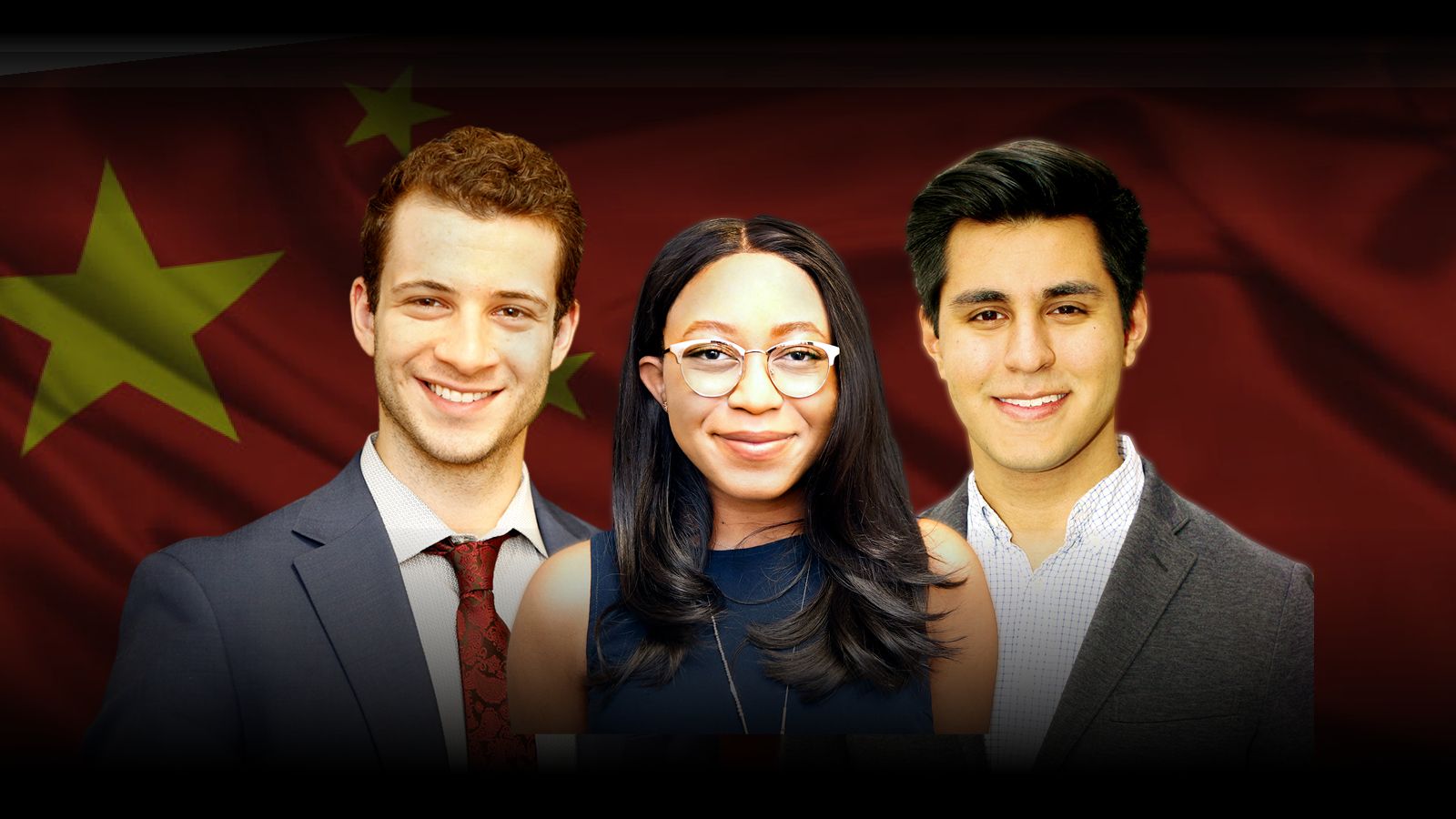 Hunter's first Schwarzman Scholars:  Elliot David ’19, Joy Nuga ’17 and Christopher Sperrazza ’19