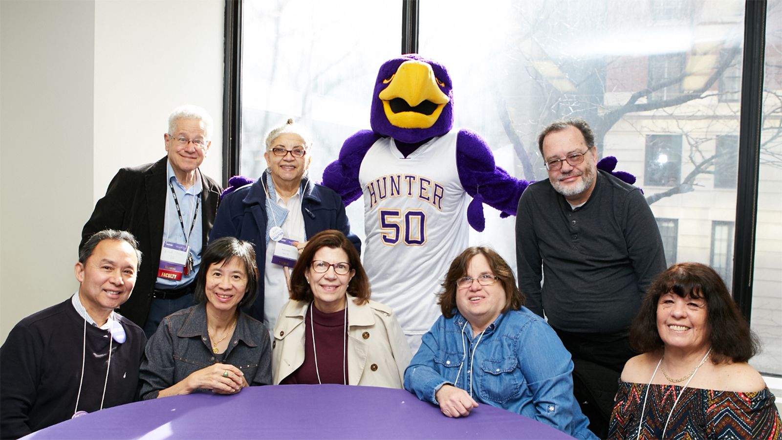 Photo - Senior Citizen Auditors pose with the Hunter Hawk