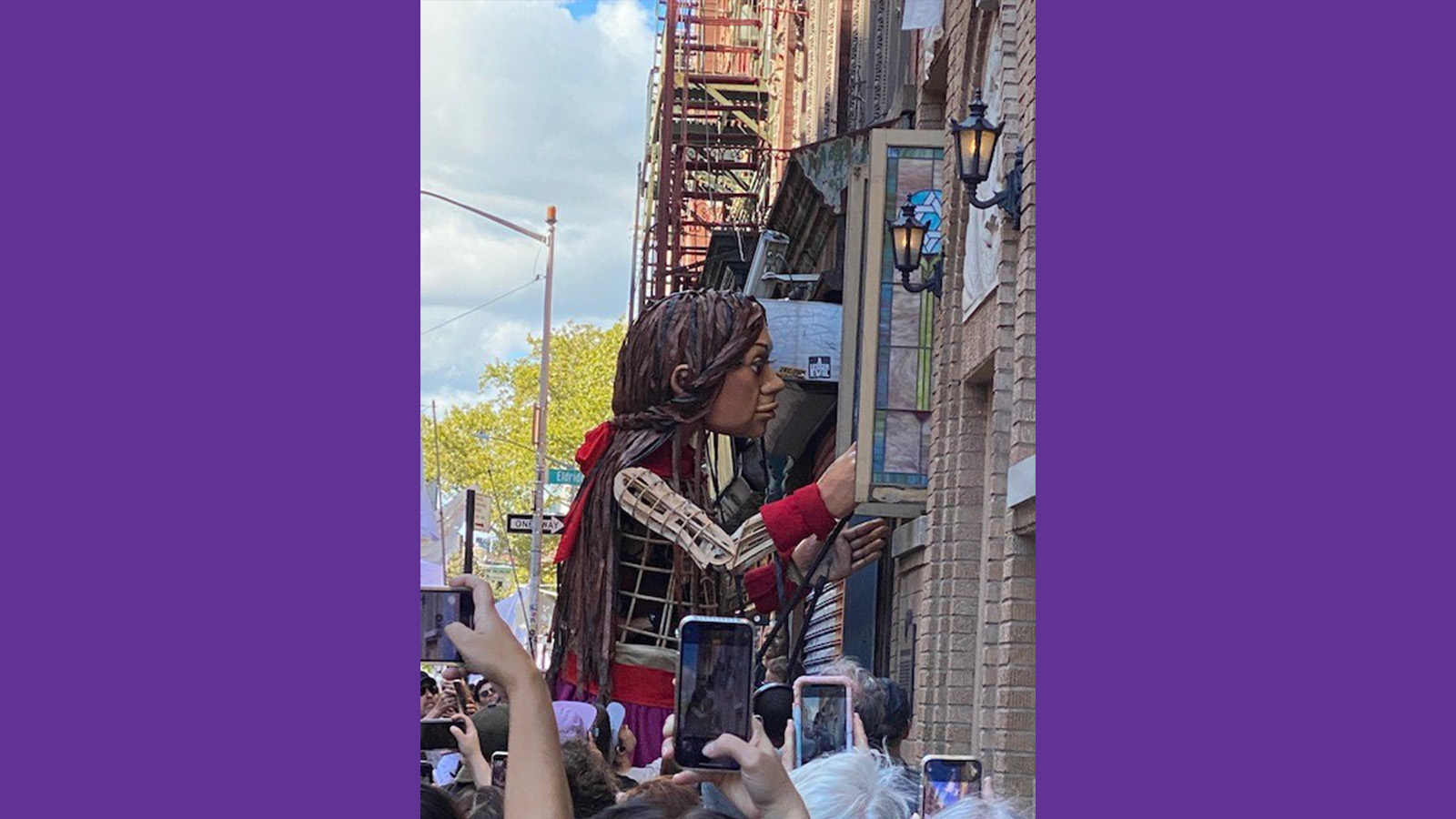 Students from WGSA 29004 Attended a Little Amal Walks NYC Event Sponsored by the Tenement Museum on Orchard Street, in the Lower East Side. The Over-Size Puppet Represents the Plight of Refugee Children Around the World (Fall, 2022)