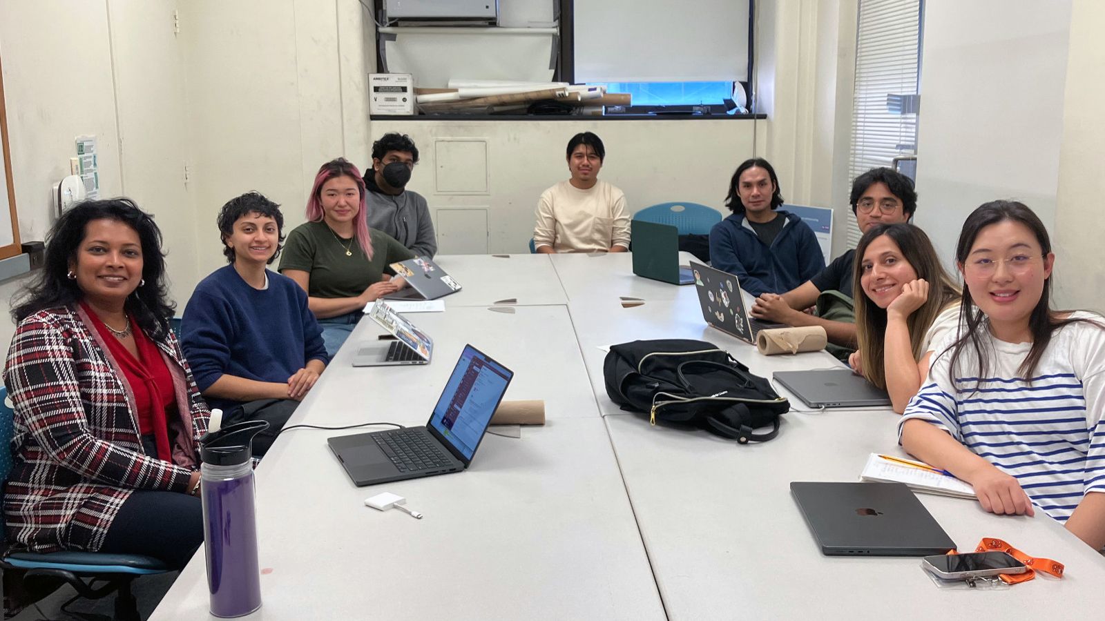 Dr. Anita Raja with students.