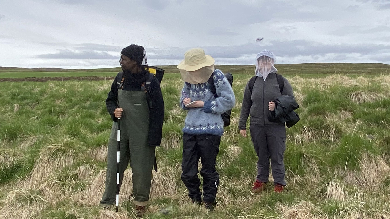 Hunter Anthropology MA students and faculty doing fieldwork in Northern Iceland.
