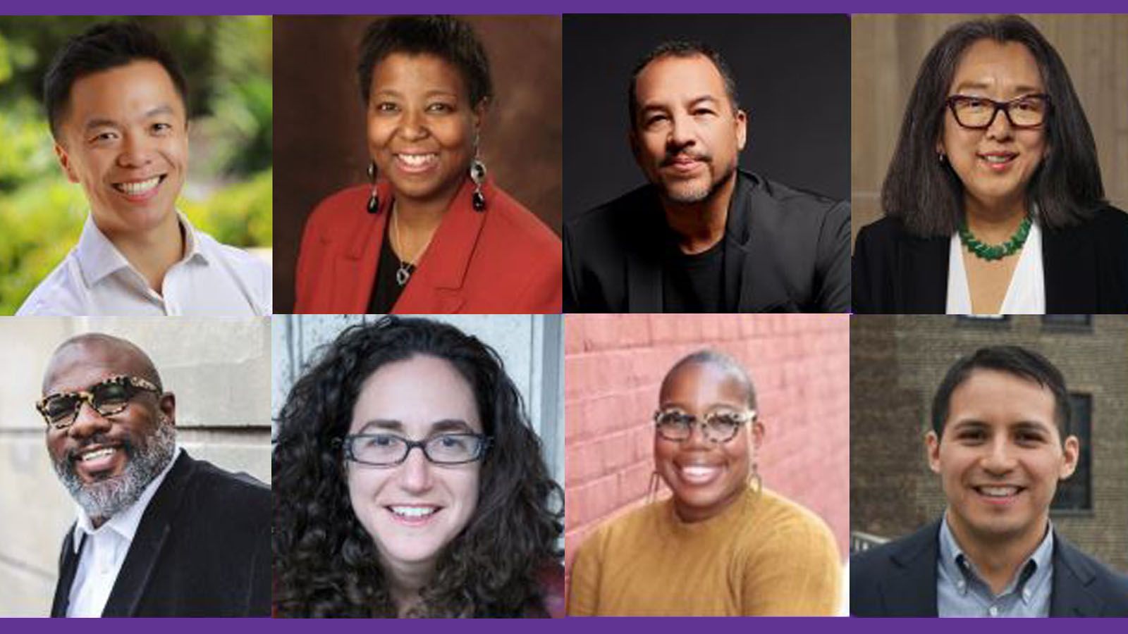 (From top left) Clive Chang, Marcia Sells, Eduardo Vilaro and April Kim Tonin (From bottom left) James C. Horton, Daniella Topol, Efe Igor and A.J. Benson