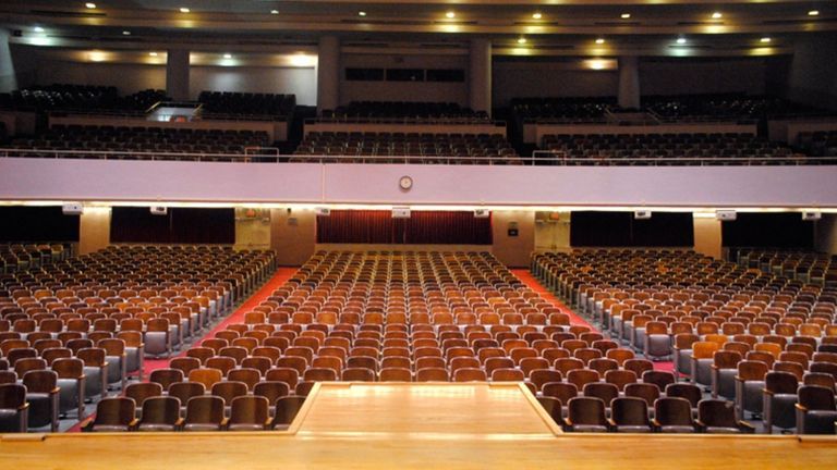 Hunter College assembly hall stage view