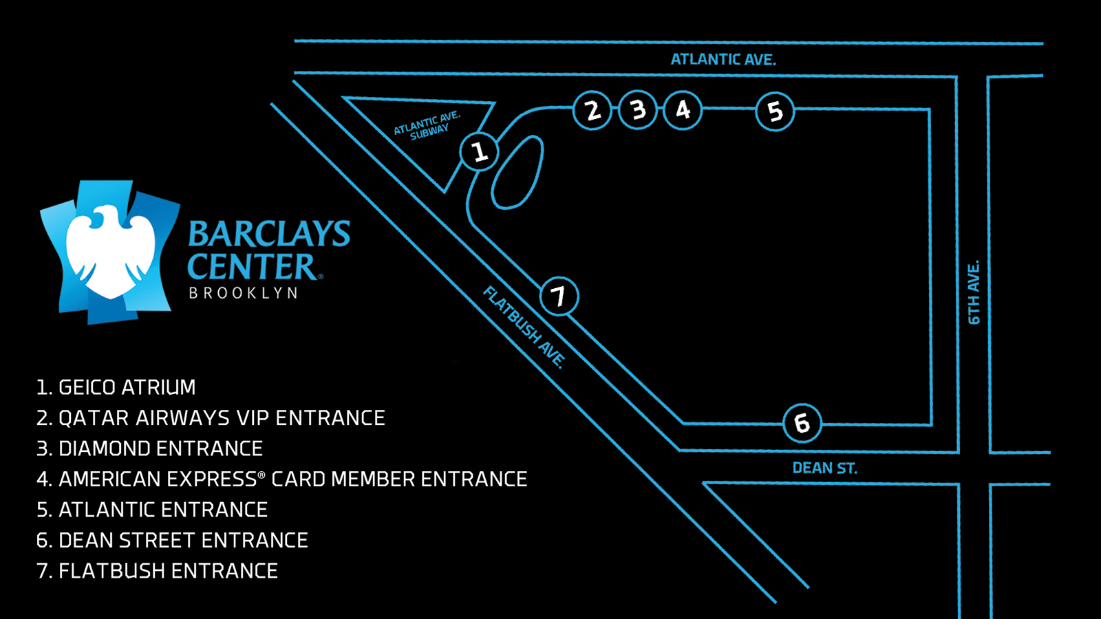 Barclays Center Entrance Map