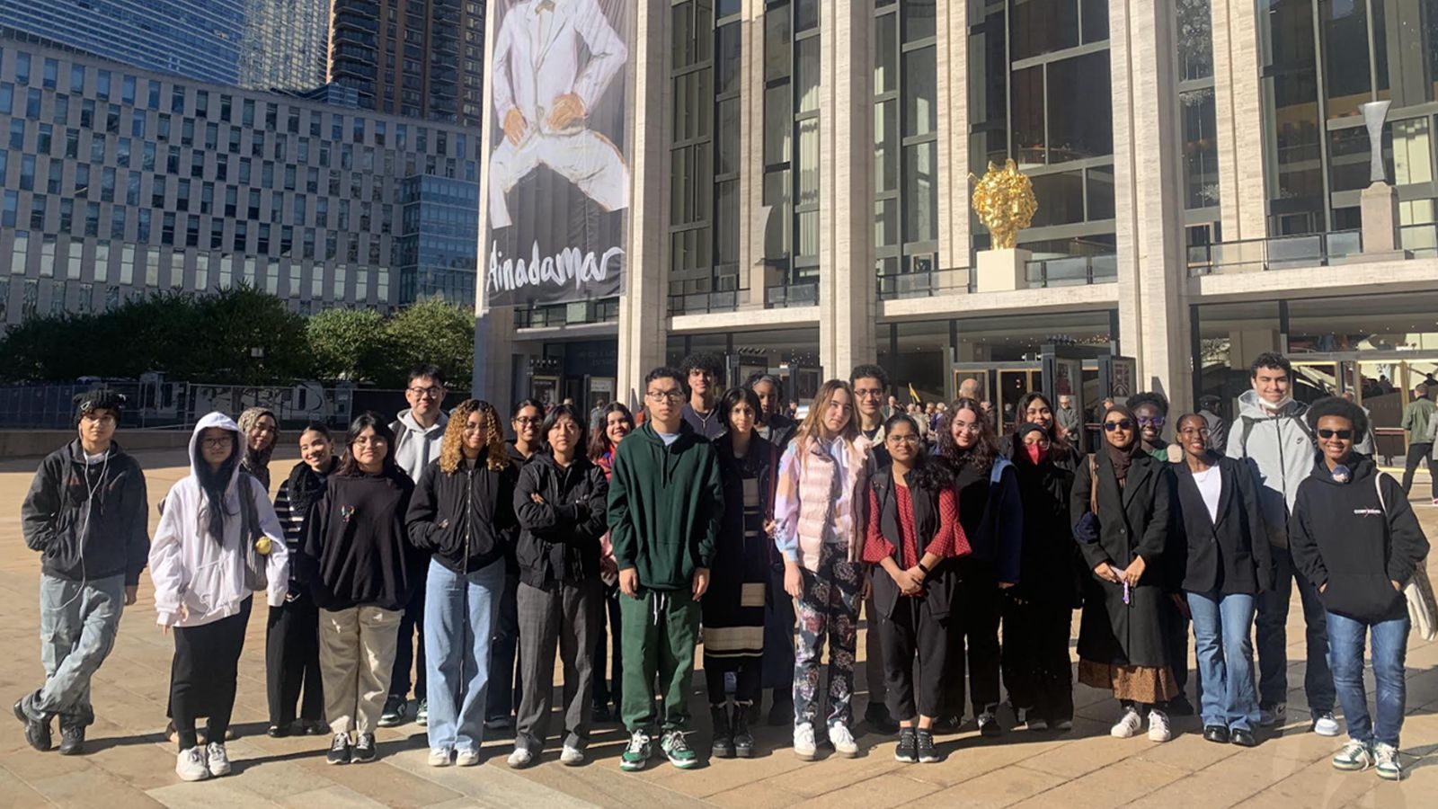 Batstone’s class in front of the Met