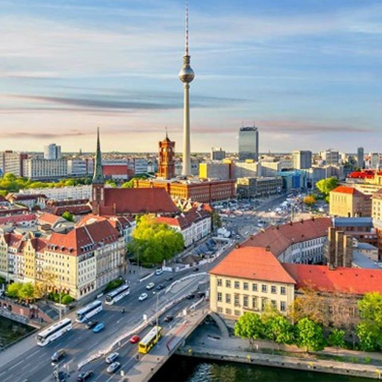 Aerial shot of Berlin