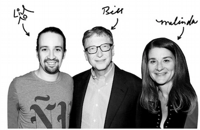 bill and melinda gates event with manuel miranda