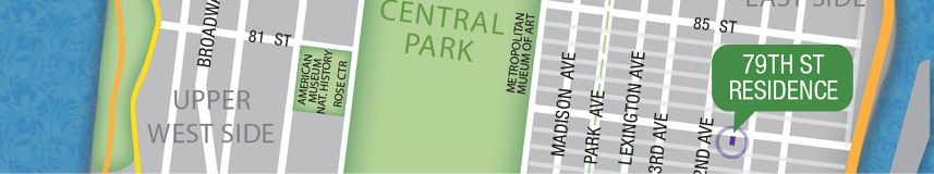 Map of 79th Street Residence and the surrounding area.