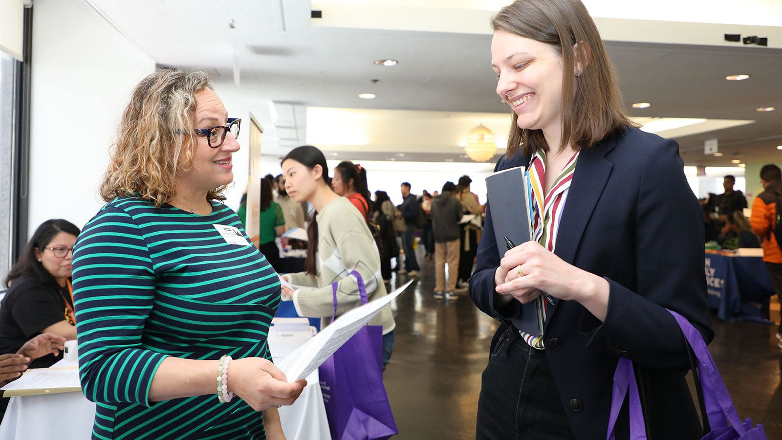 Student attending Career Fair at hunter college