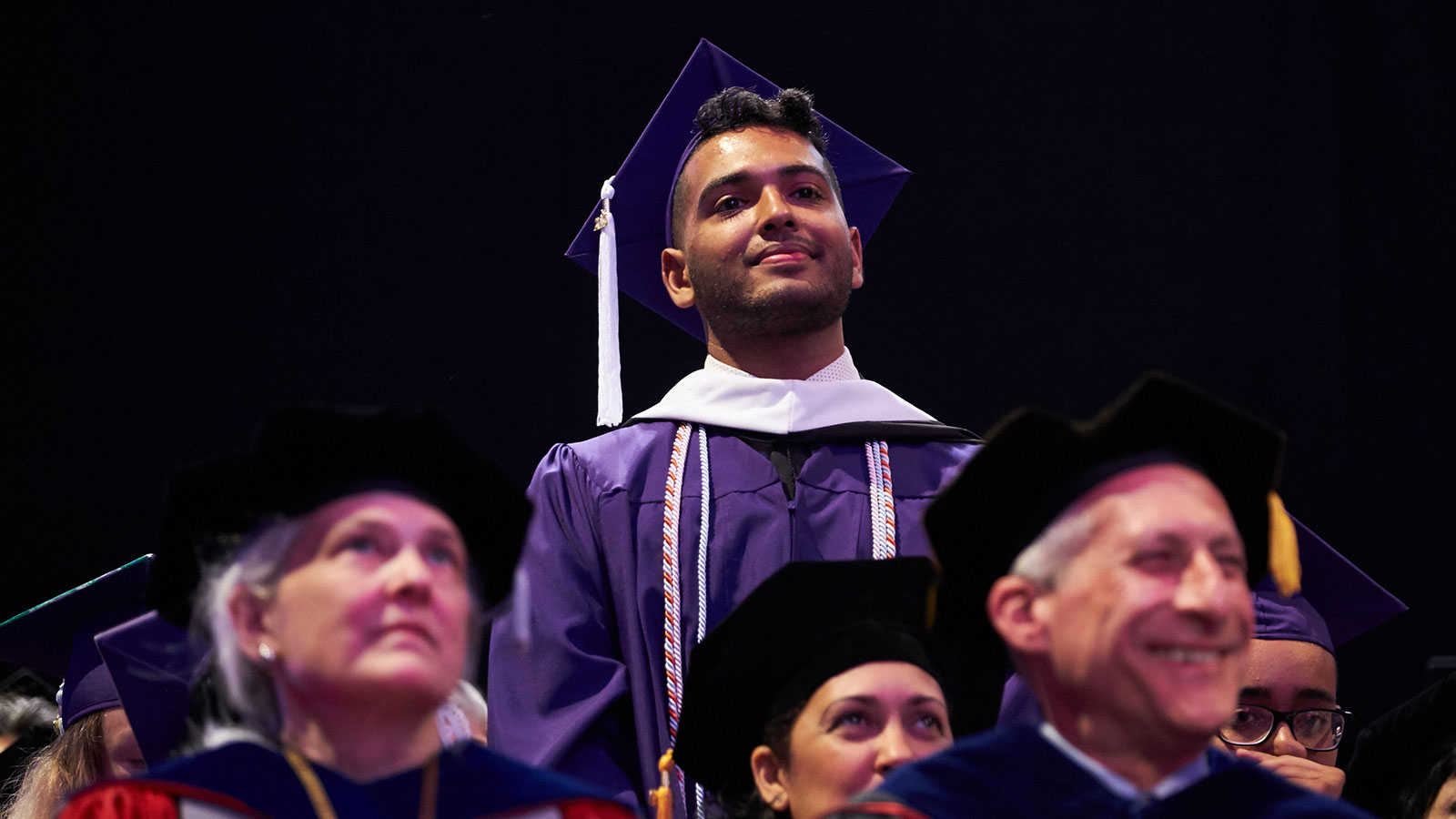 Graduating student in crowd from Spring 2019