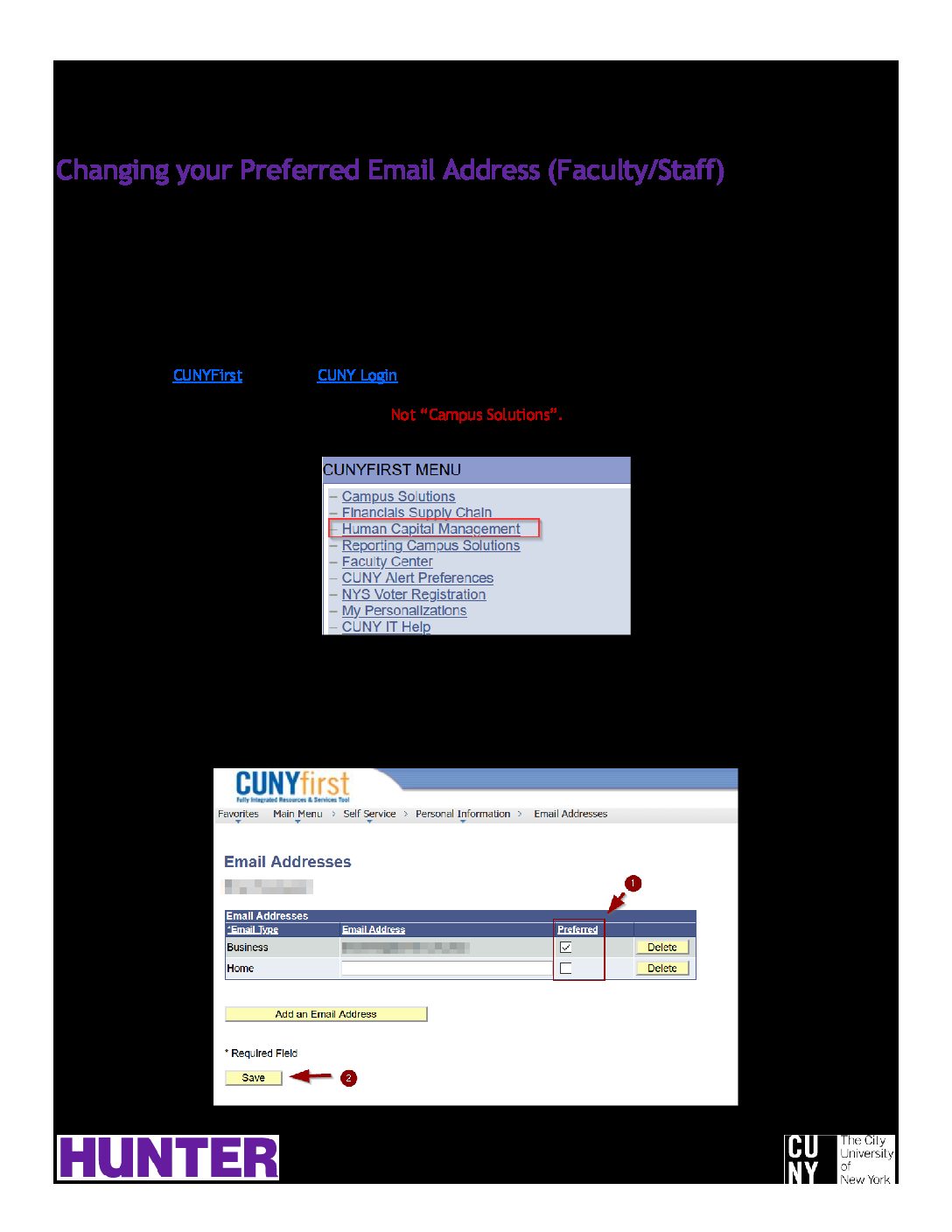preferred email address