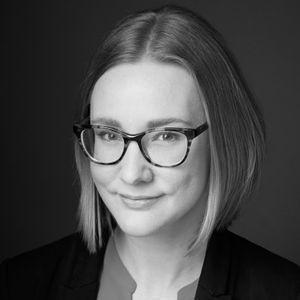 Black and white photo of Laura Beltz