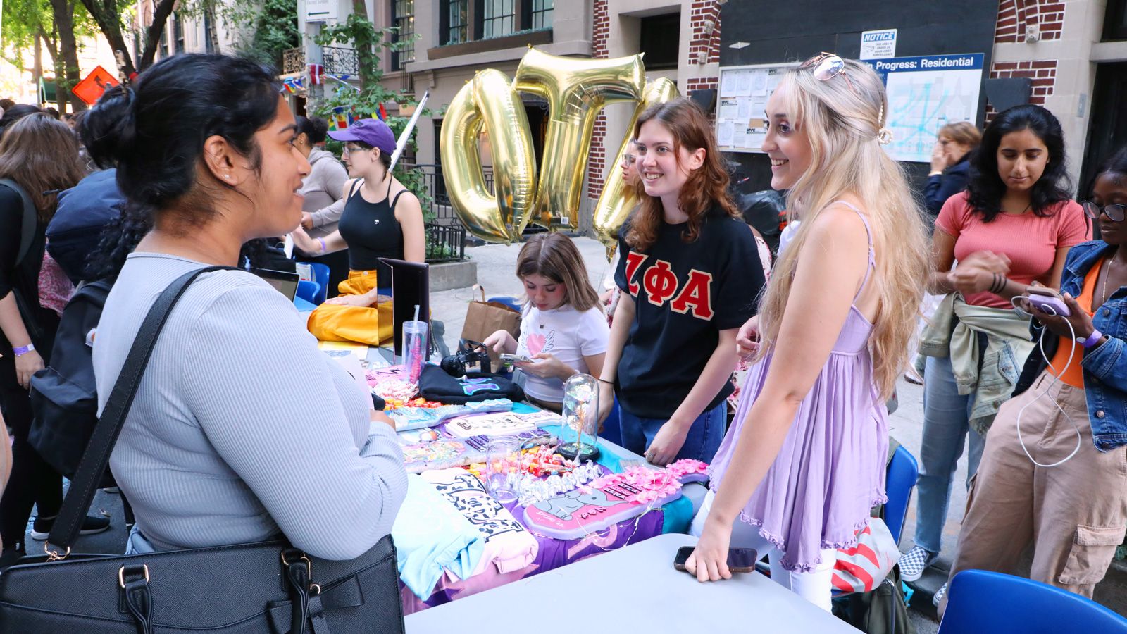 Photo - Students chat with club representatives at the Fall 2023 Club Fair and Carnival