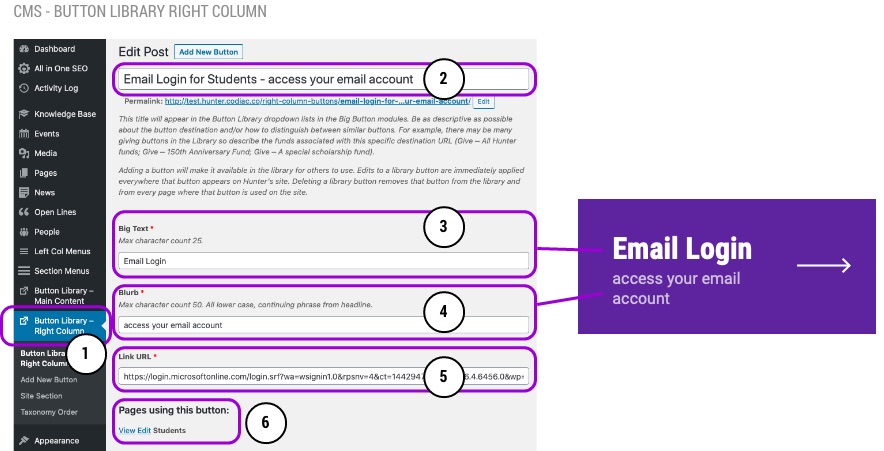 annotated button library in cms