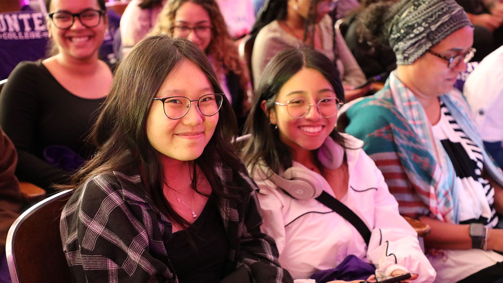 group of smiling students at new student convocation in 2024