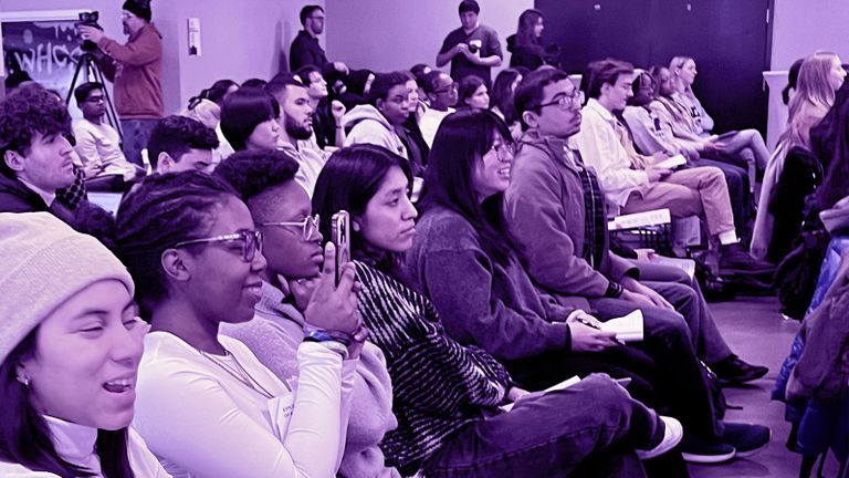 hunter students at cooperman business event