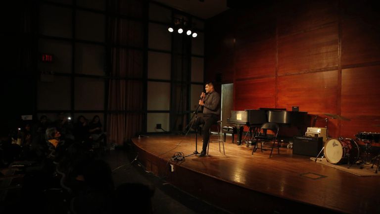 Solo Performer on stage at the Ida K. Lang Recital Hall