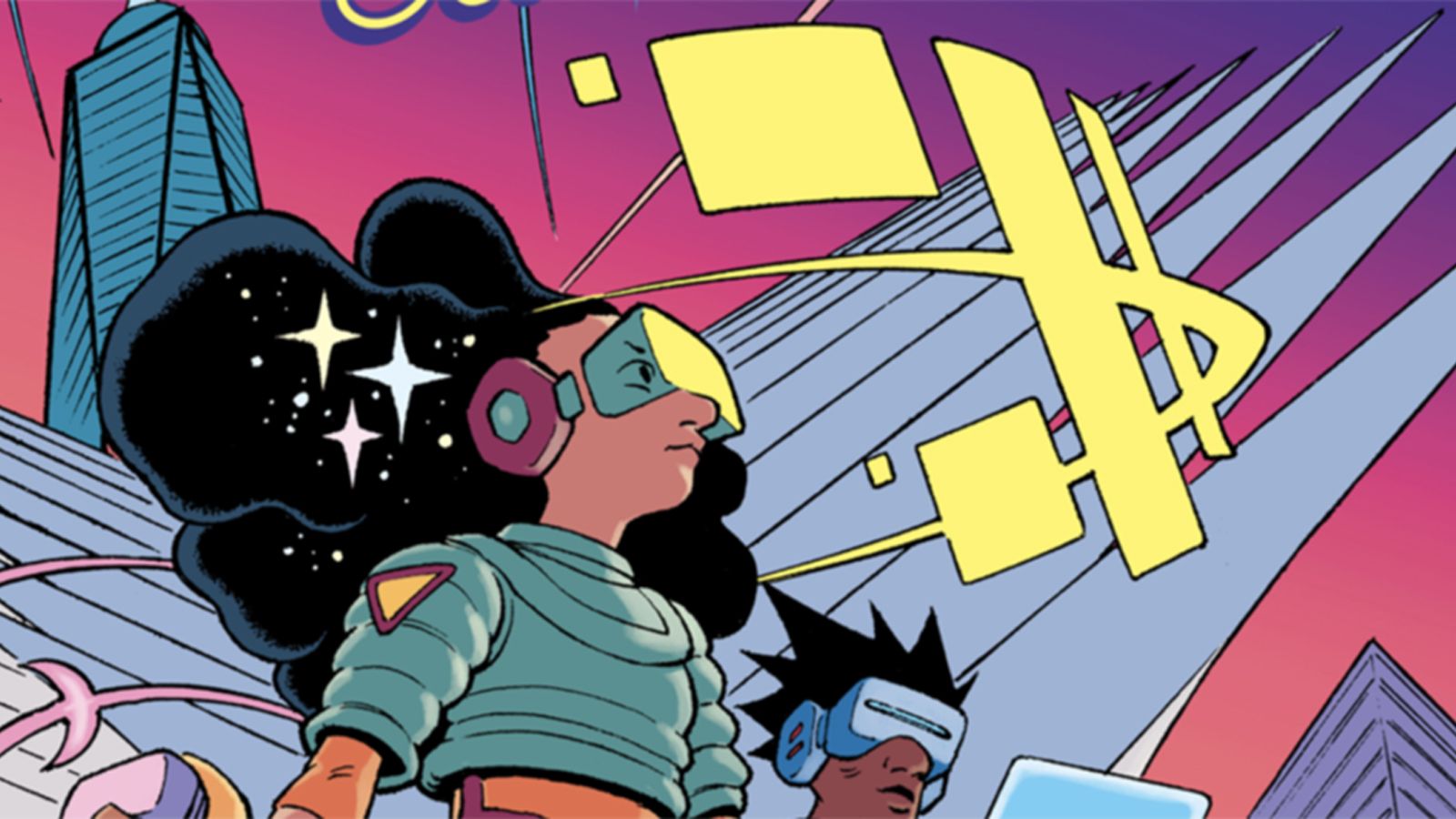 a cartoon image of two people