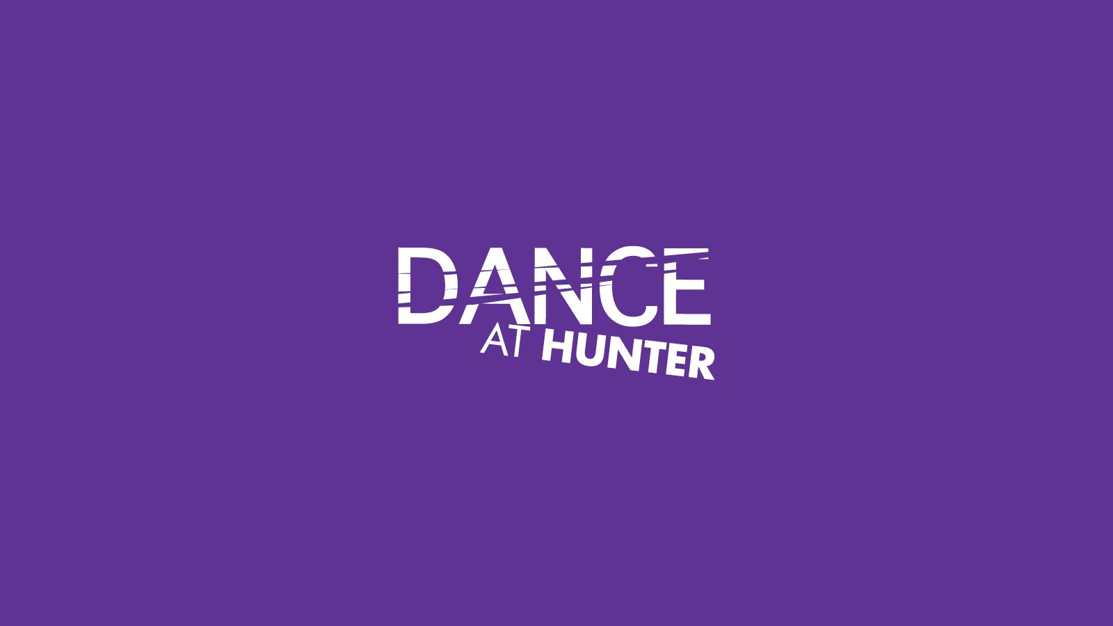 Dance logo in white on a purple background.