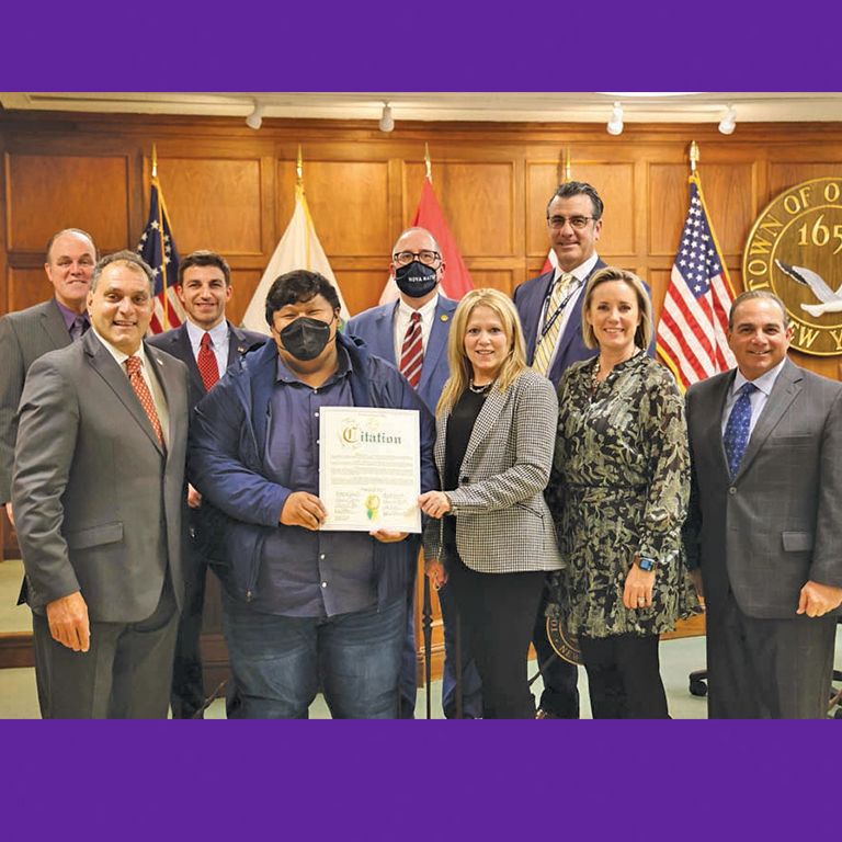 Dave Basnet Honored by Town of Oyster Bay