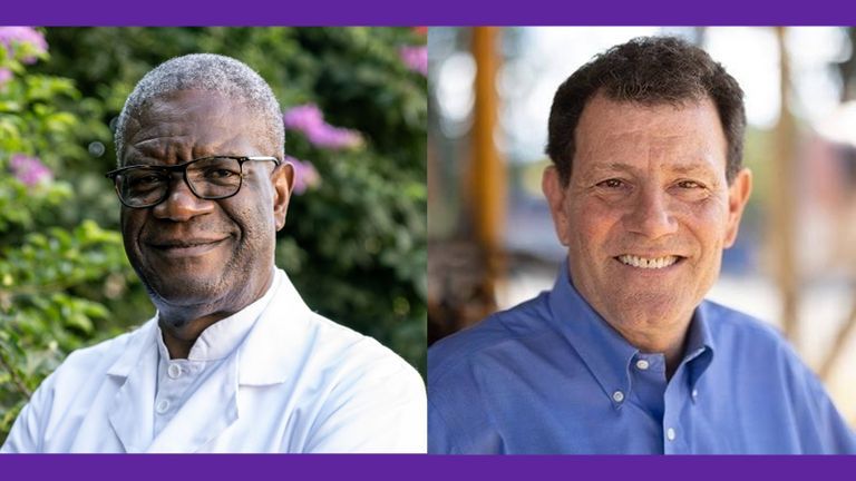 (From left) Dr. Denic Mukwege and Nicholas Kristof
