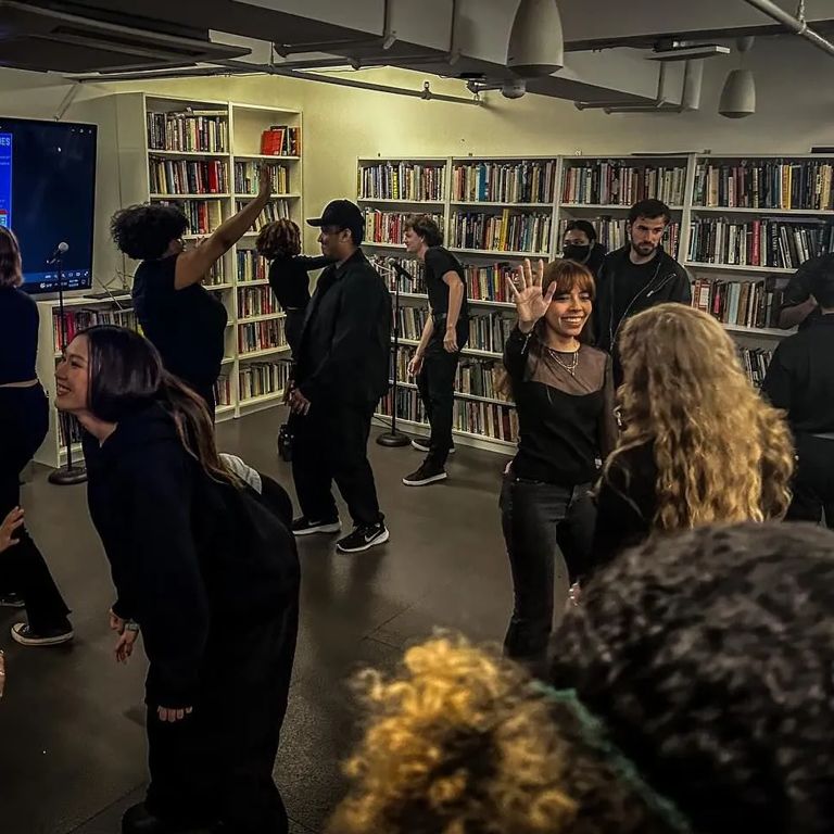 Students participating in DocBloc project.