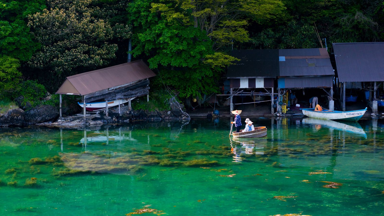 Photo: A taraibune boat leaving a dock on Sado Island, Japan. Credit: Yoshiyuki Ito, CC