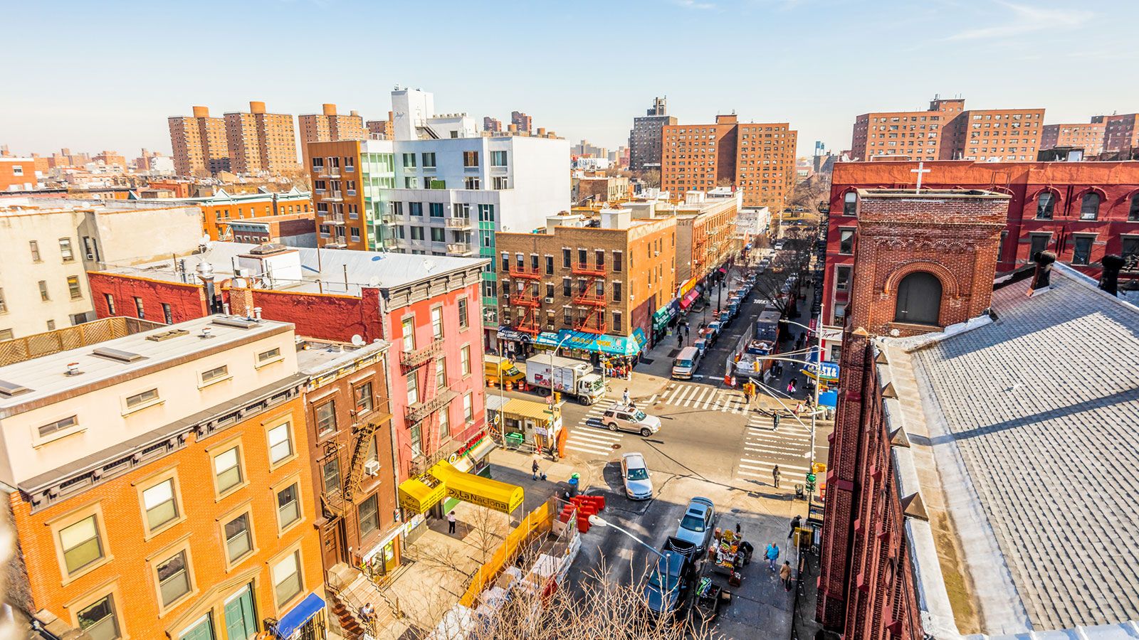 east harlem arial shot