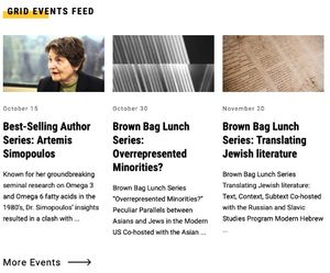 screenshot of grid events feed module