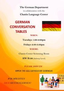 German Conversation Event Poster