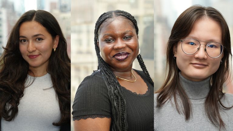 Rukhshona Babakhodjaeva, Rosaline Olumuyide and Raven Weng