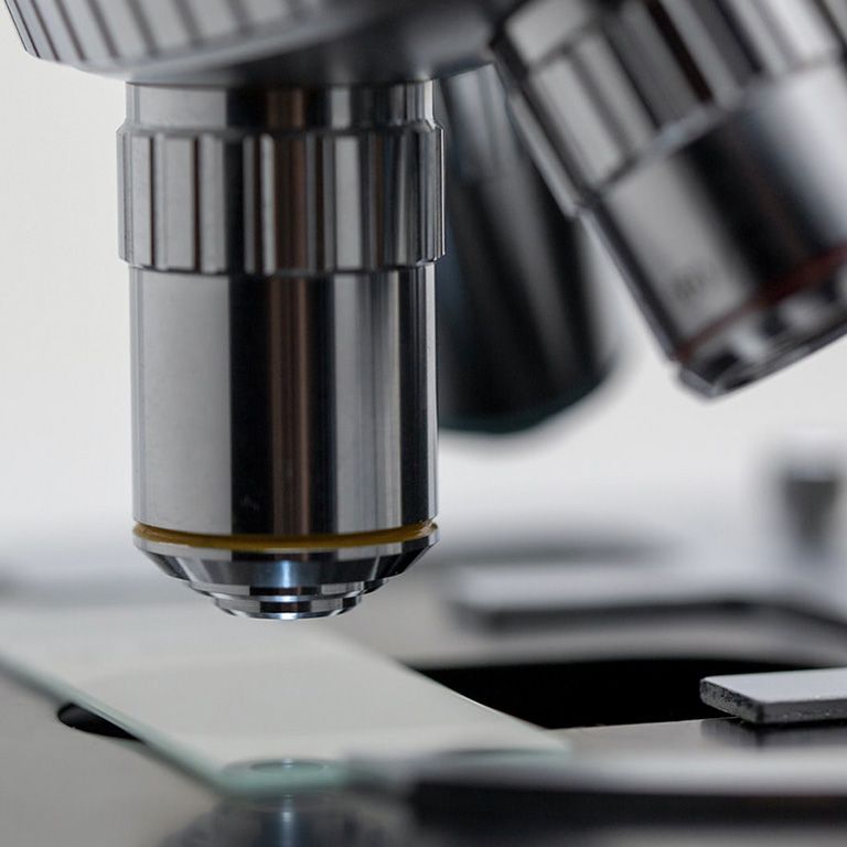 close-up image of microscope
