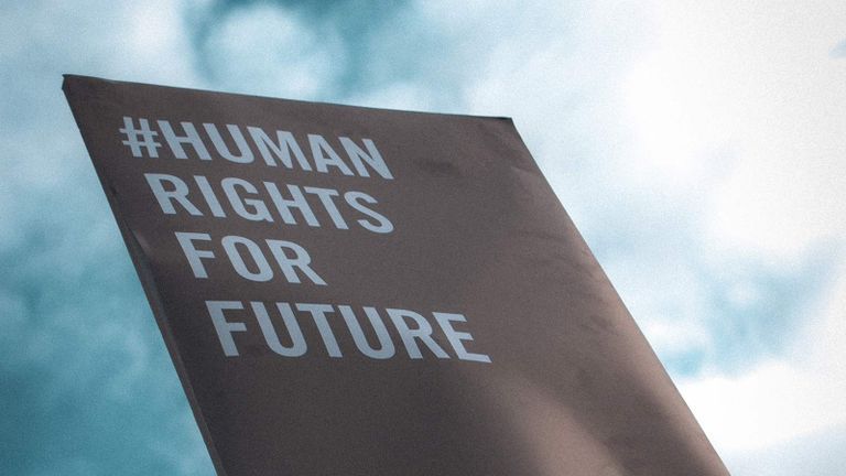 human rights for future banner