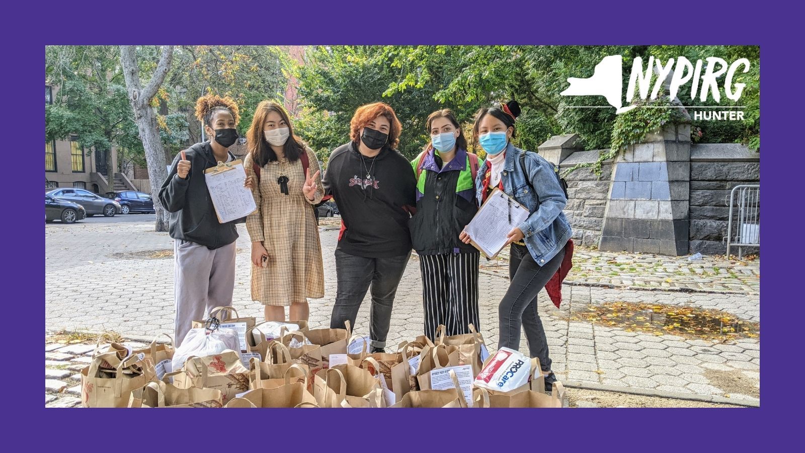 Hunter NYPIRG students participating in our annual Trick or Eat in Oct. 2021