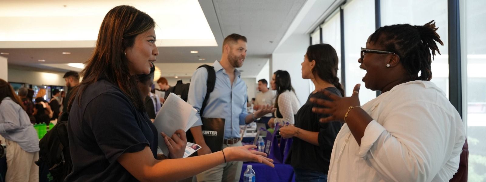 Students attending internship fair.
