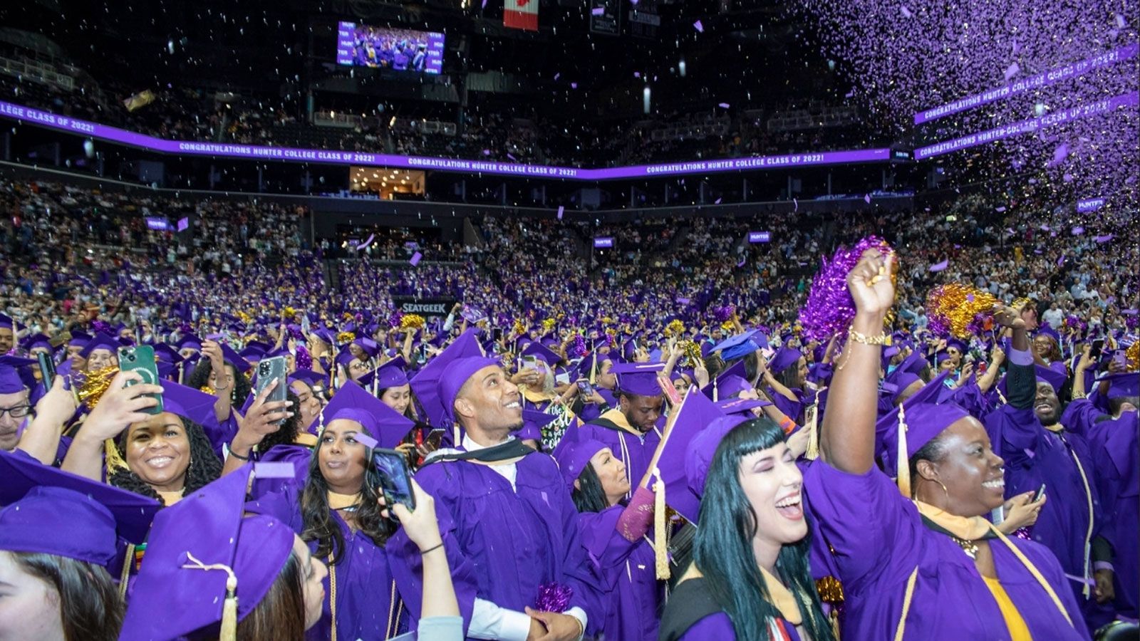 Hunter College Students celebrating