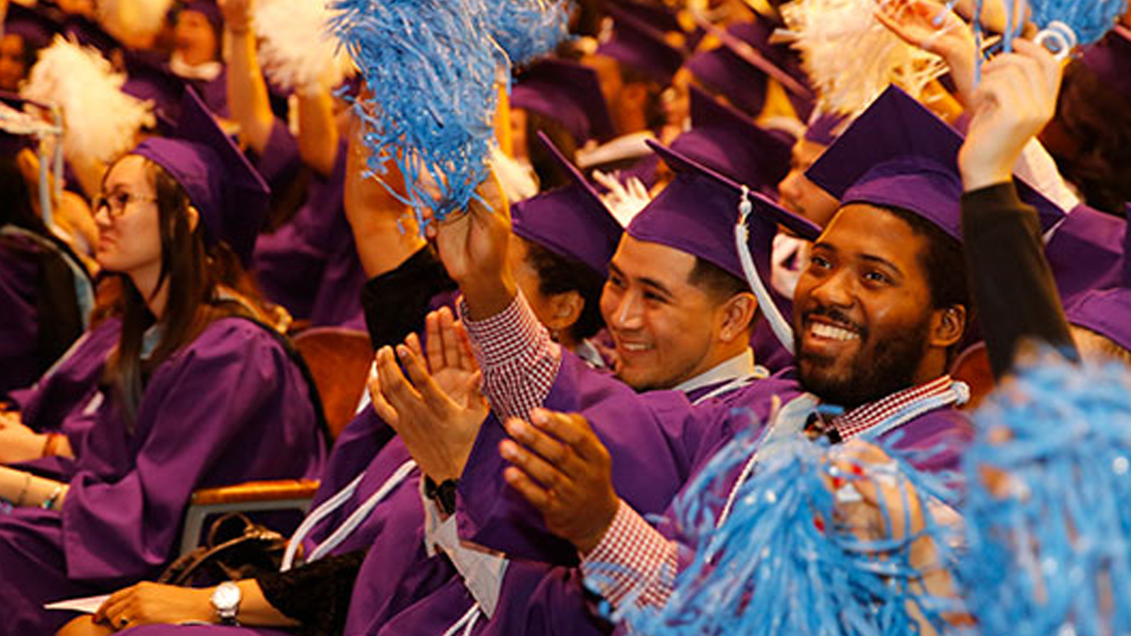 Hunter Students during commencement