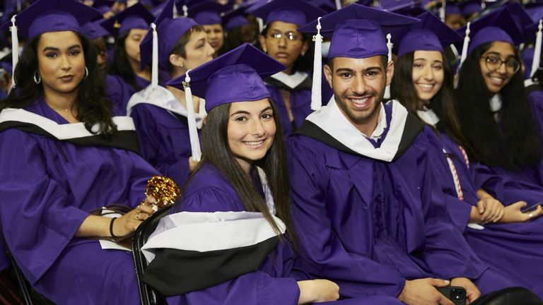 Hunter Graduates at commencement