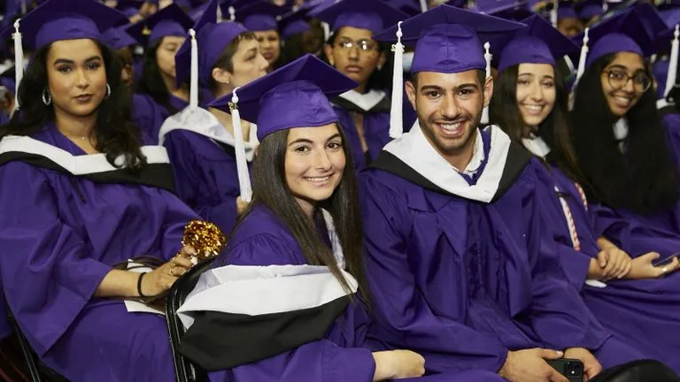 Hunter Graduates at commencement