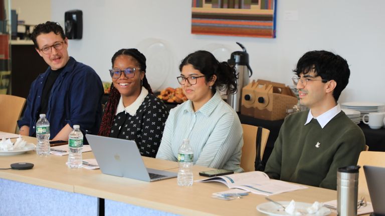 Student leaders present waste solutions to the Hunter administration on August 24.