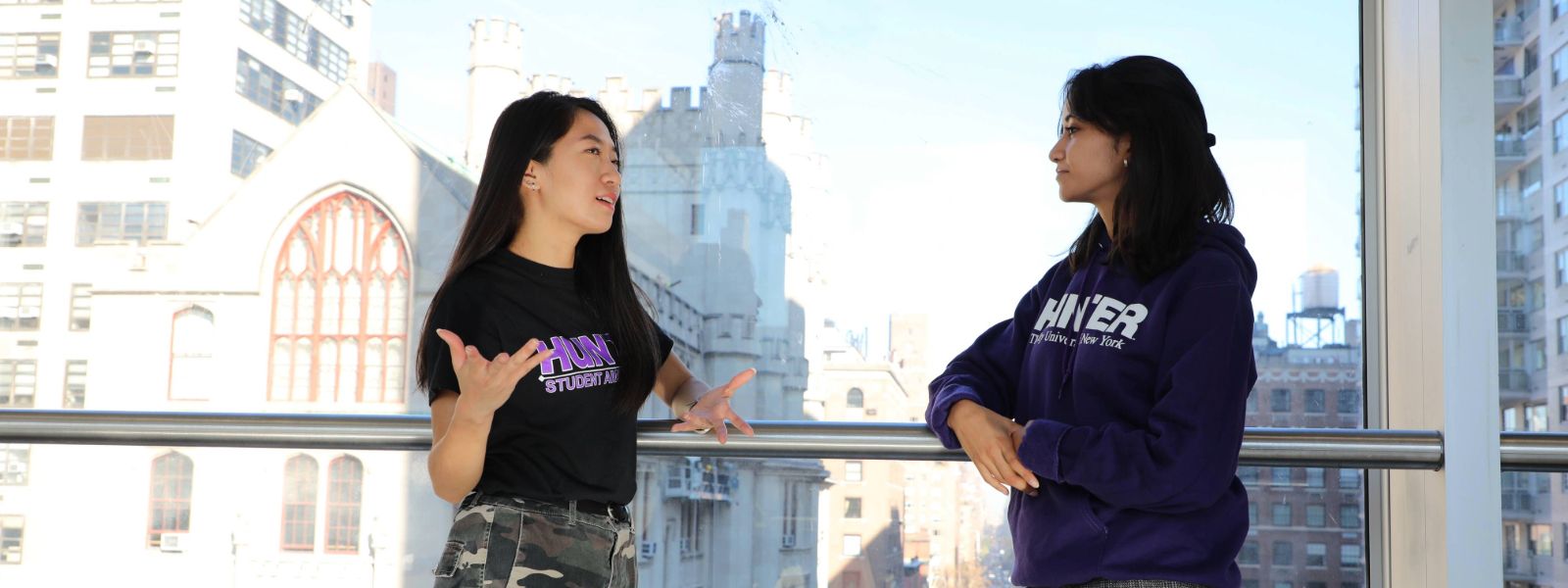 CUNY Hunter Students talking.
