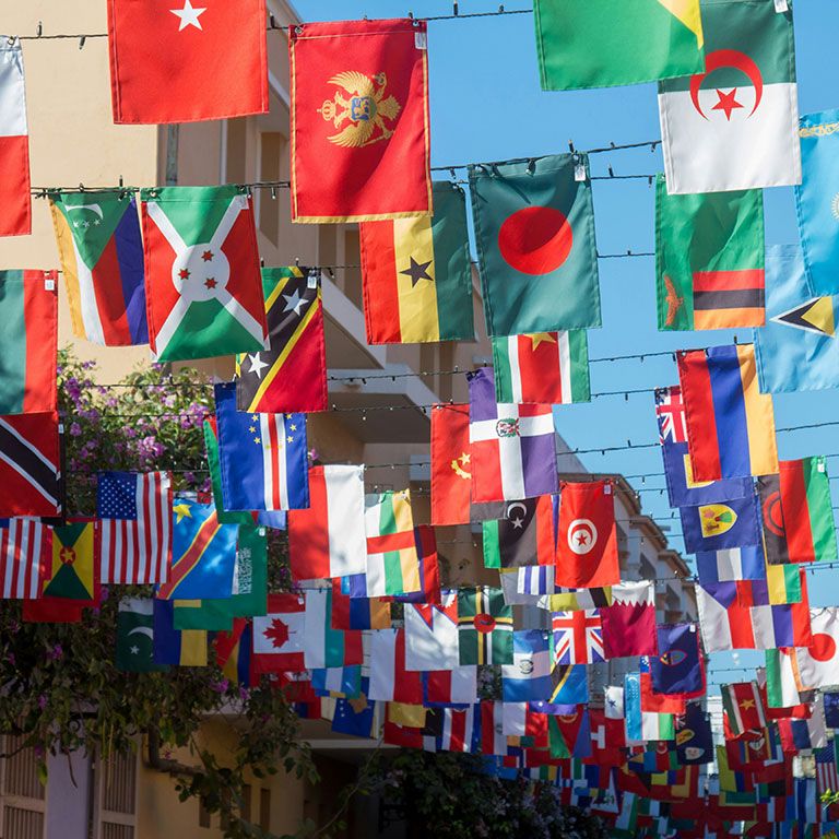 assortment of country flags