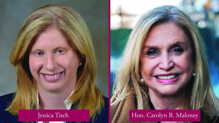 From left: Jessica Tisch and Carolyn B. Maloney