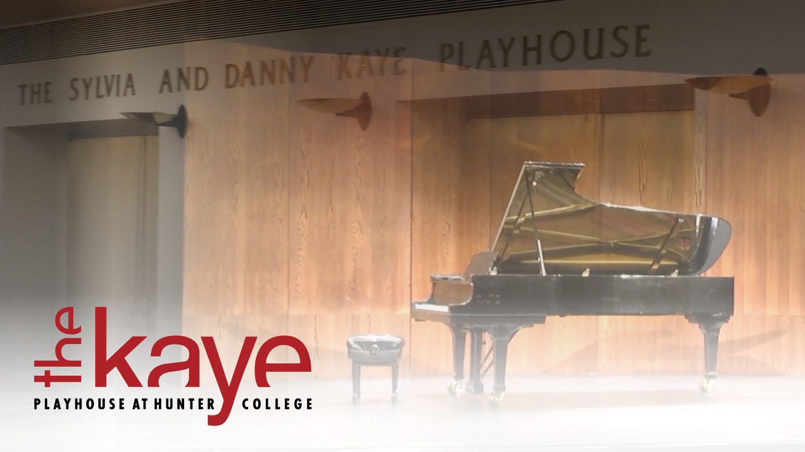 The Kaye Playhouse logo and a piano