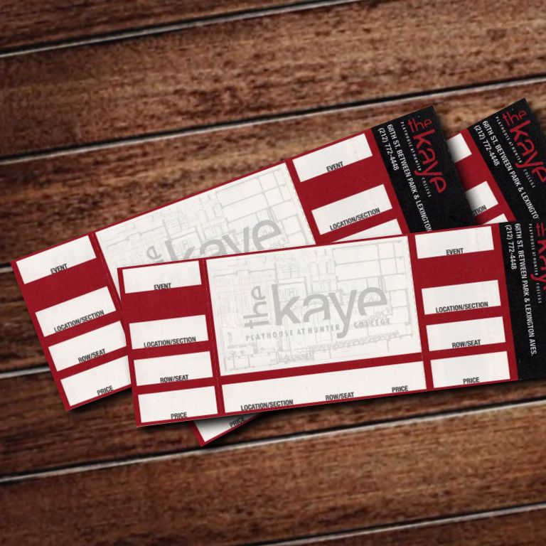 The Kay Playhouse tickets in red.