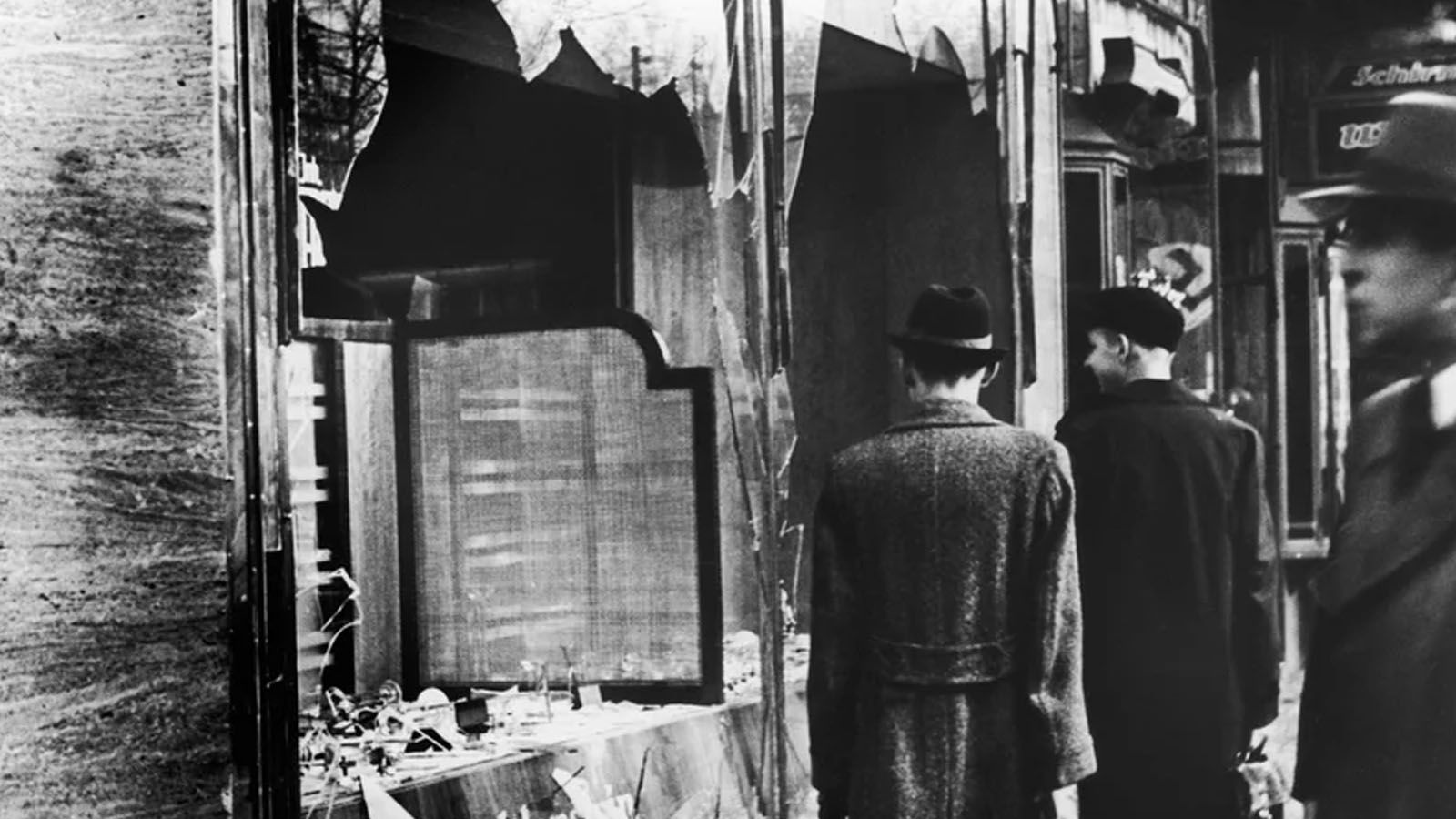 View of a destroyed Jewish shop in Berlin on Nov. 11, 1938, after the anti-Semitic violence of Kristallnacht. The pogrom unleashed Nazi-coordinated attacks on thousands of synagogues and Jewish businesses.