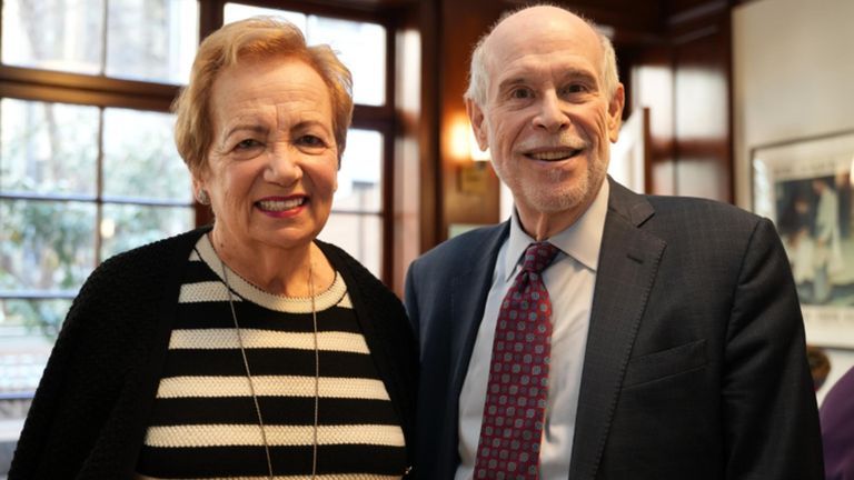 Professor Emerita Laura Schor and Roosevelt House Director Harold Holzer