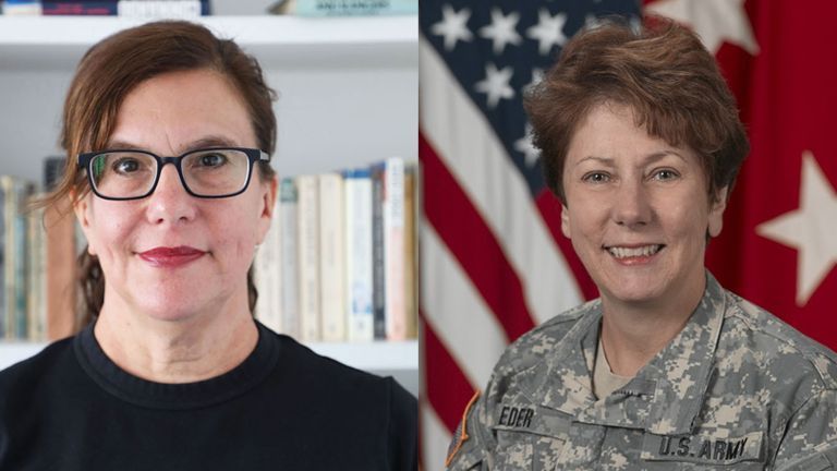Leah Garrett and Gen. Mari K. Eder