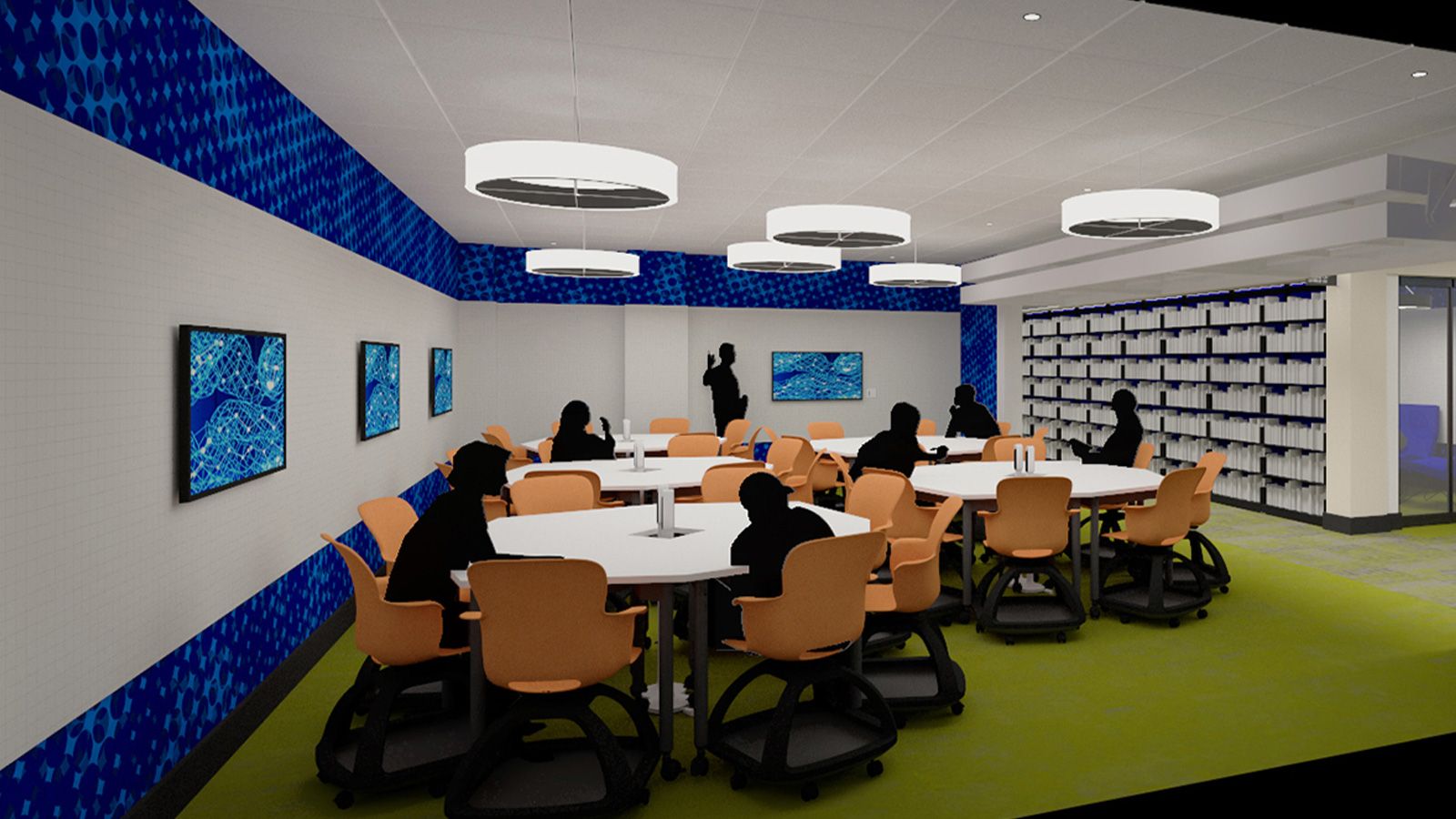 Library 5th floor rendering of the learning studio