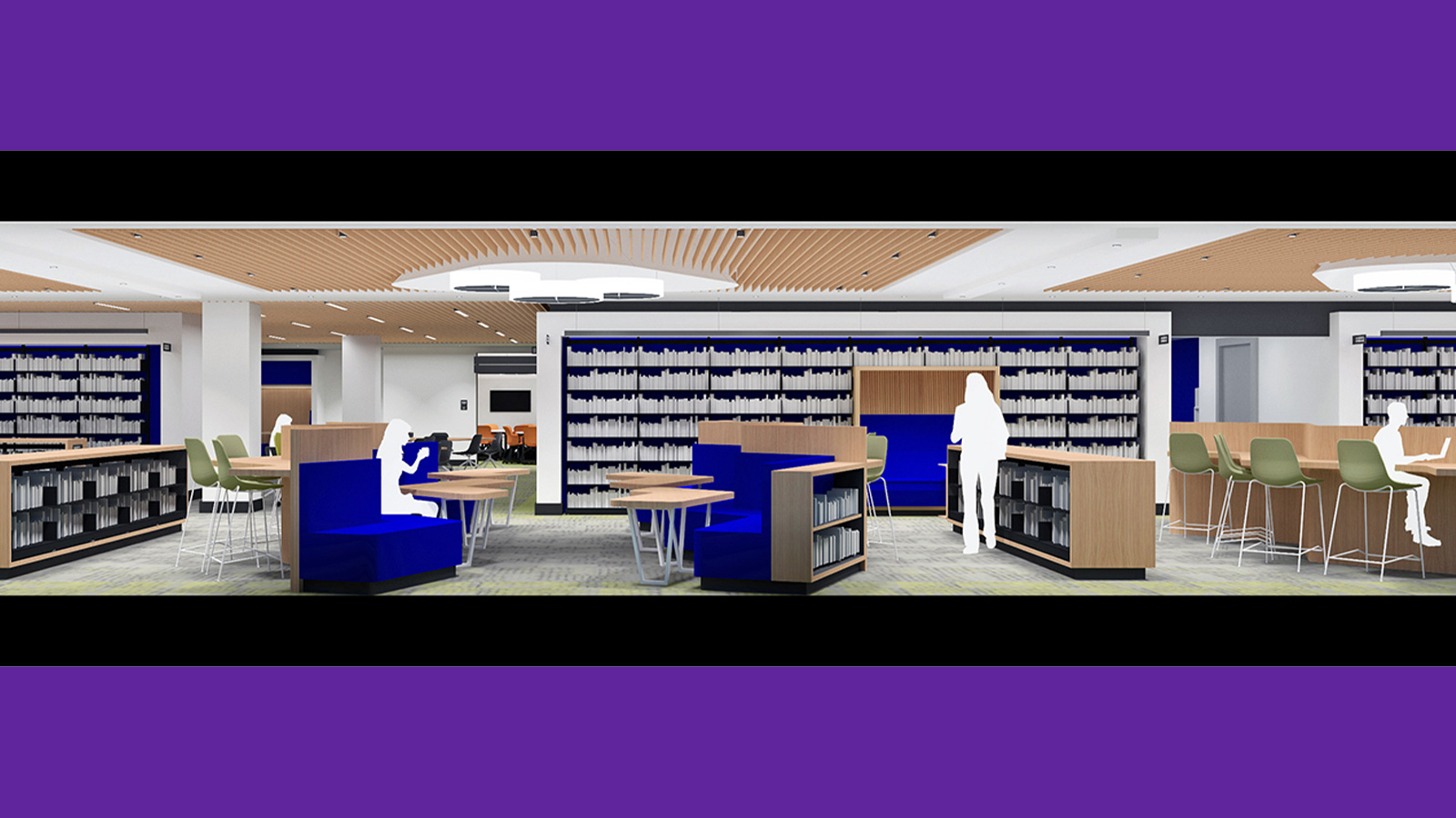 Library 5th floor rendering of the reading room